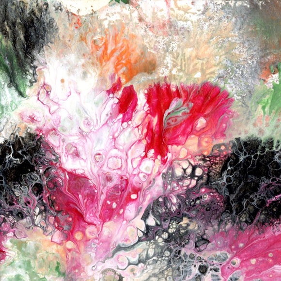 Original ACEO - Miniature Abstract Painting - Organic Abstract 1 - Picture 4 of 5